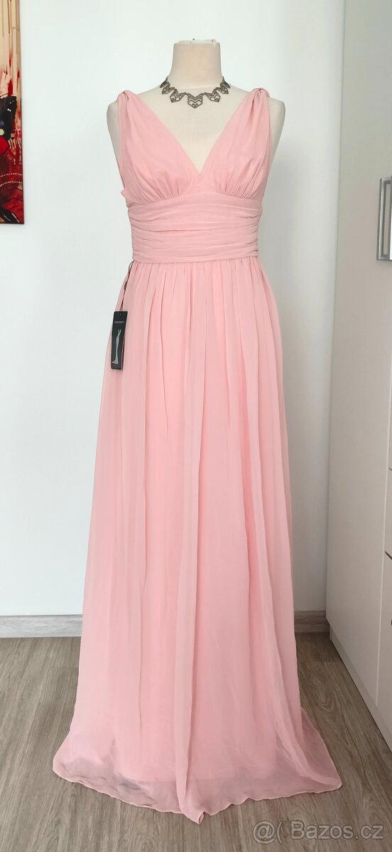 Růžové romantické šaty - 7