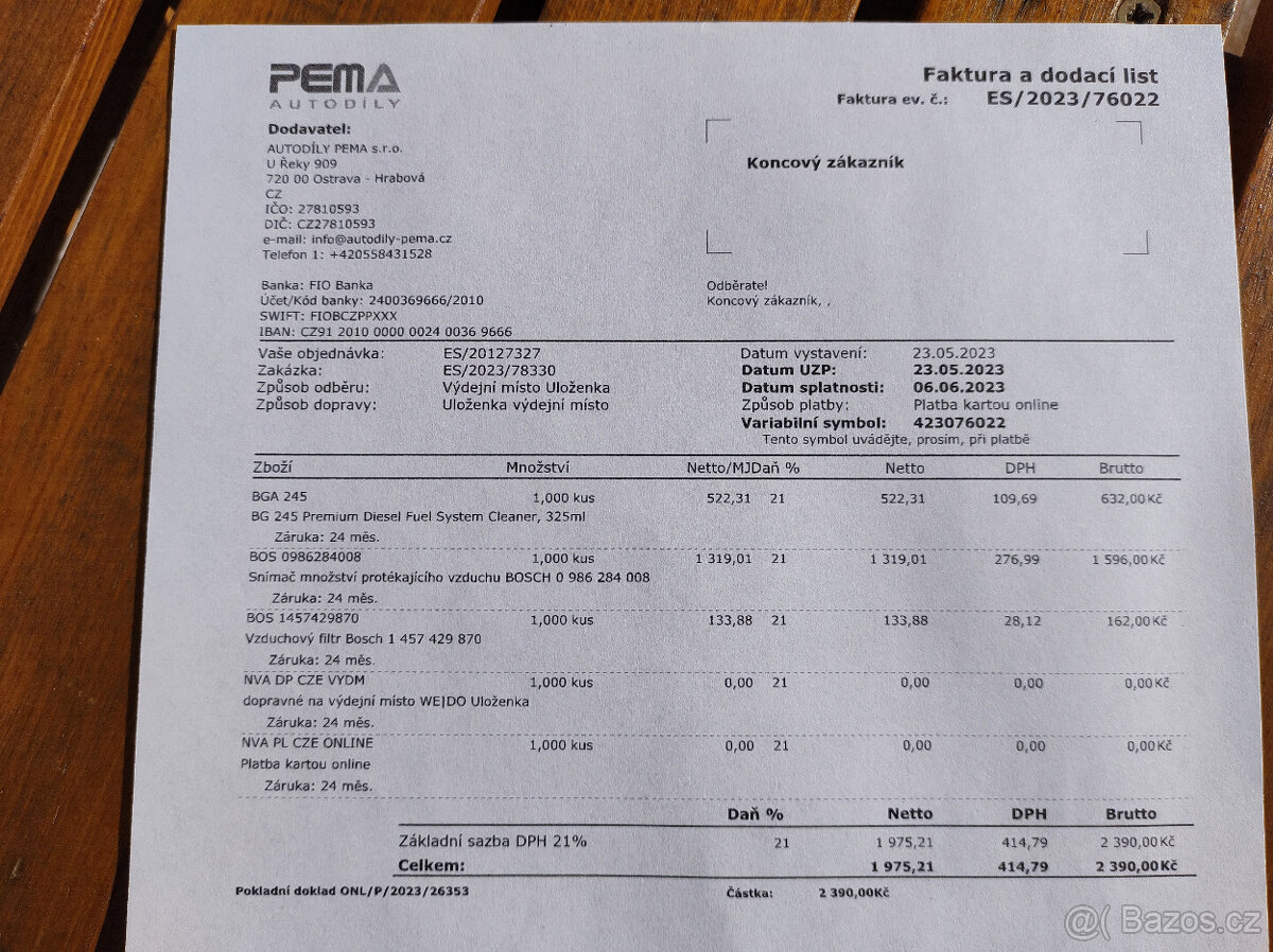 Vaha vzduchu 1,9TDI VW, Škoda, Audi - 7