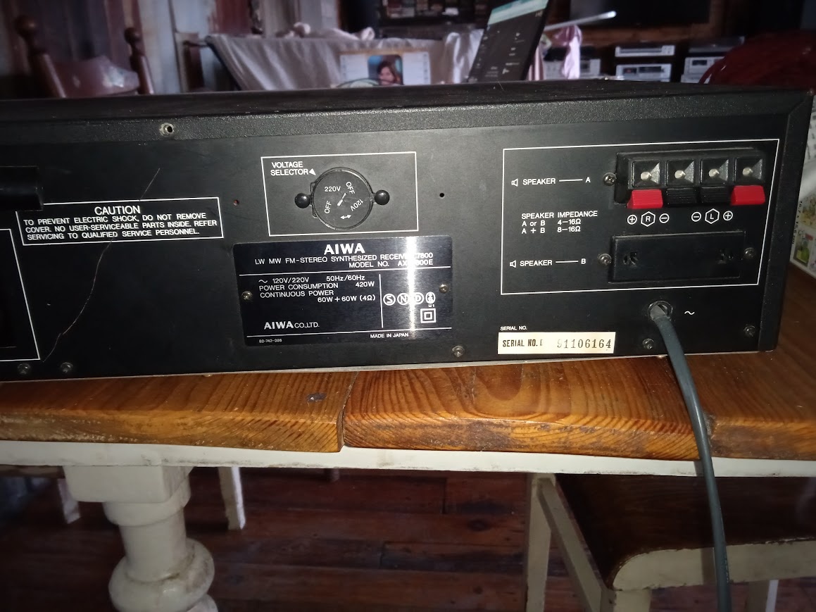 Aiwa AX 7800 Stereo Syntesizer Receiver - 7