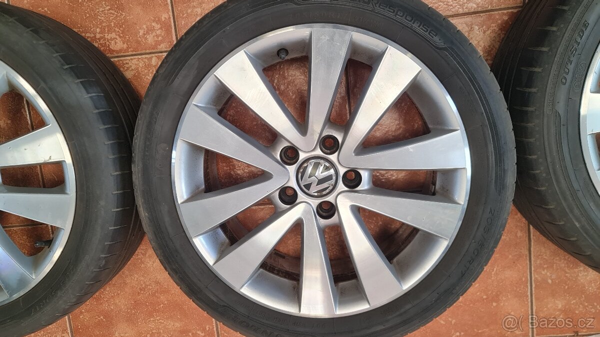 Alu kola Vw 17 5x112 disky R17 Volkswagen originál elektrony - 7