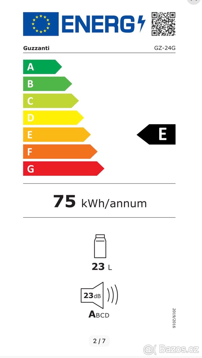 Guzzanti GZ 24G - mini lednička - 7