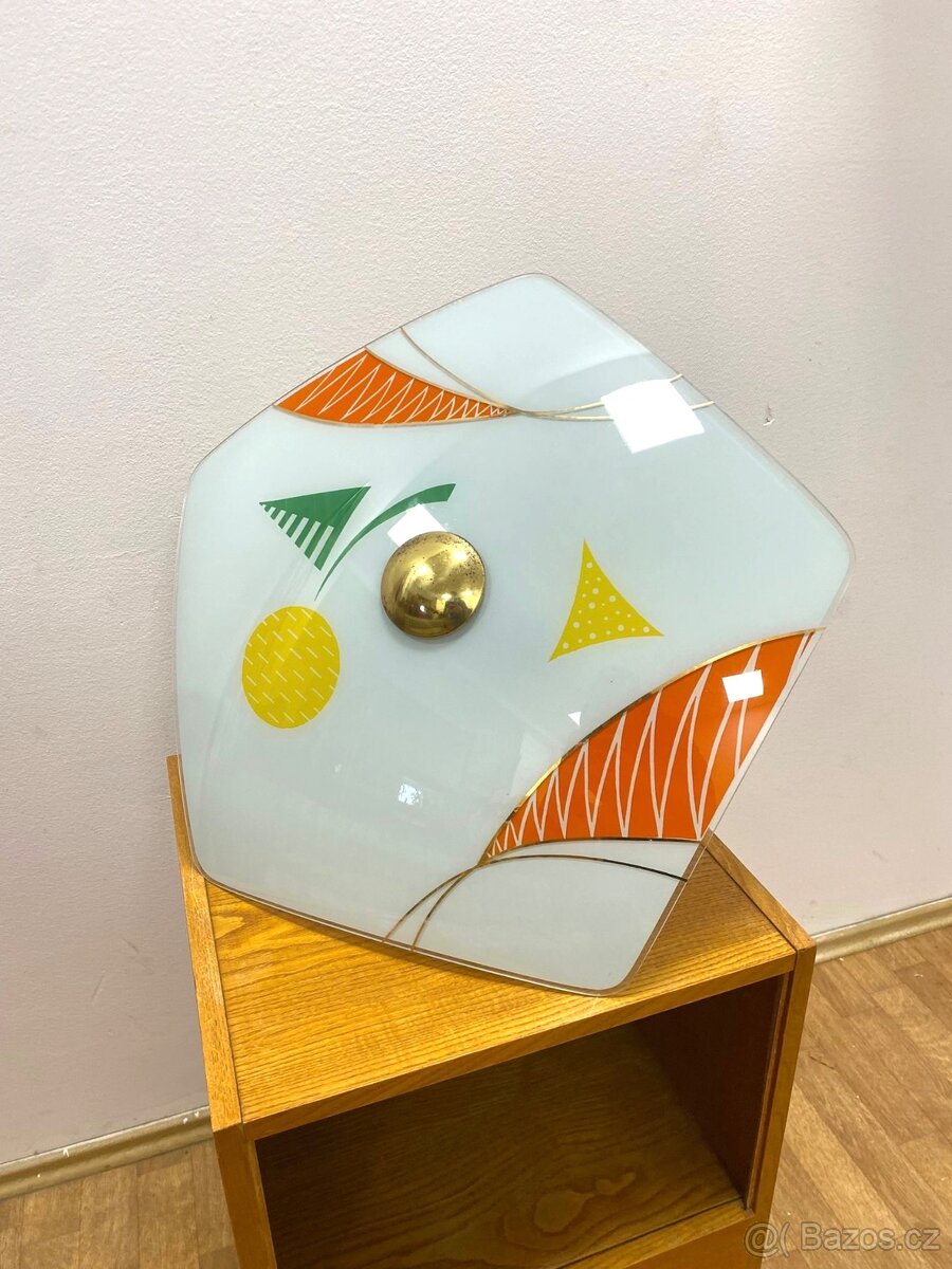 Retro lustr talíř 60. léta Brusel - 7