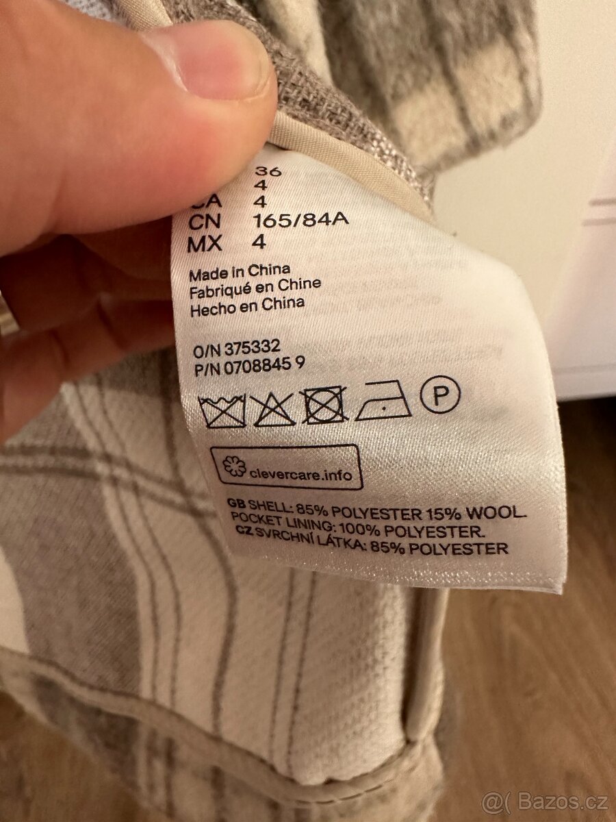 Dámský vlněný kabát H&M - 7