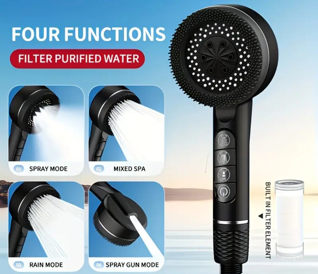 Sprchová hlavice Ortorex -nová černá - 7