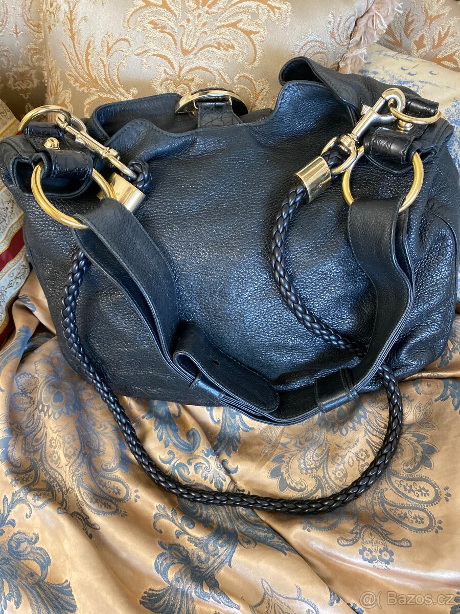 GUCCI G Wave Black Leather Bag kozena kabelka - 7