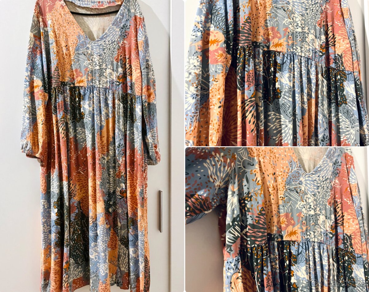 Dámské šaty s dlouhým rukávem, vel. L, XL, XXL - 7