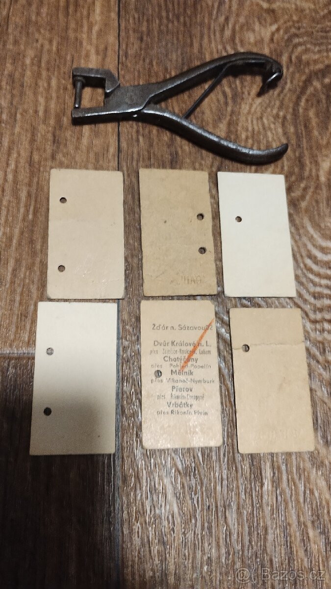 Kleště a 6 ks jízdenek na ČSD - 7