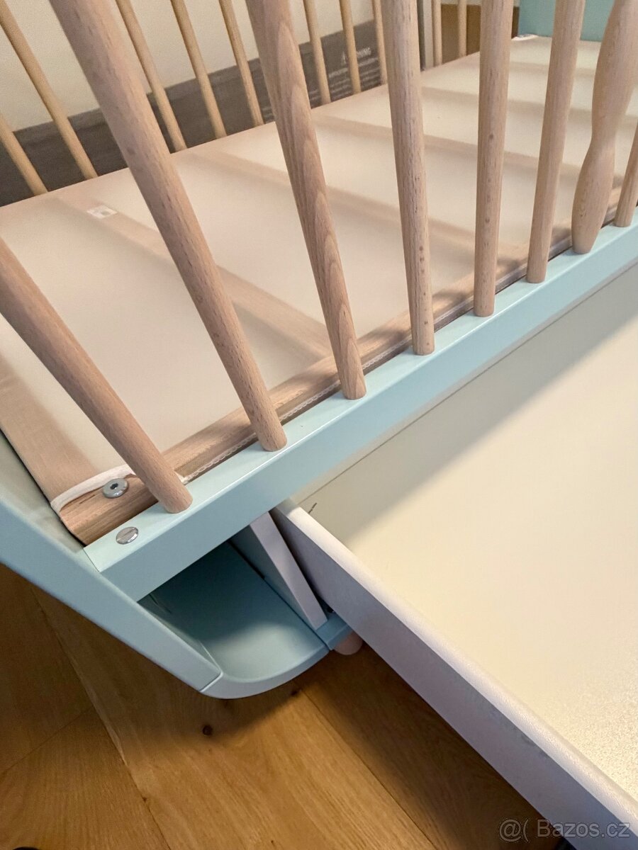 Na prodej dětská postýlka IKEA MYLLRA - modrá - 7