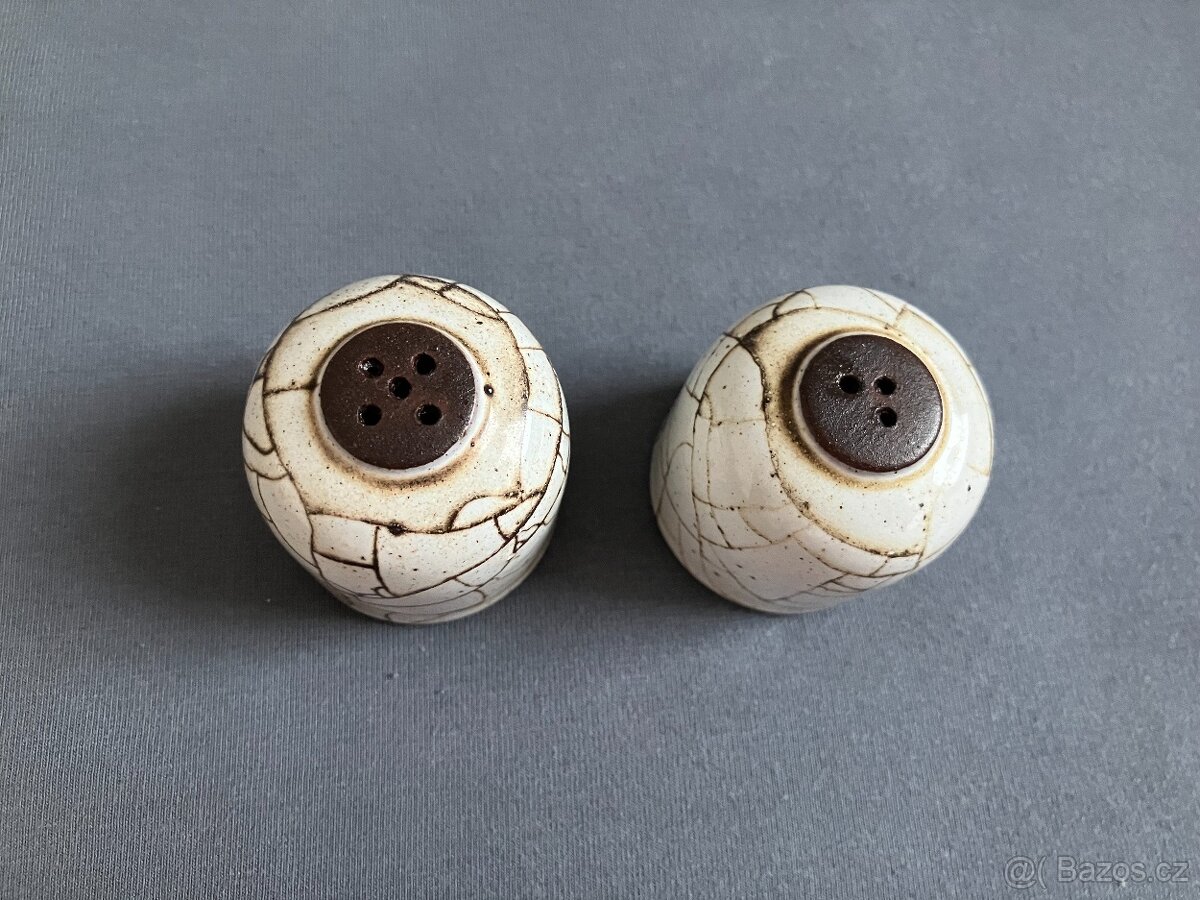 Keramická souprava (šestidílná), imitace popraskané kameniny - 7