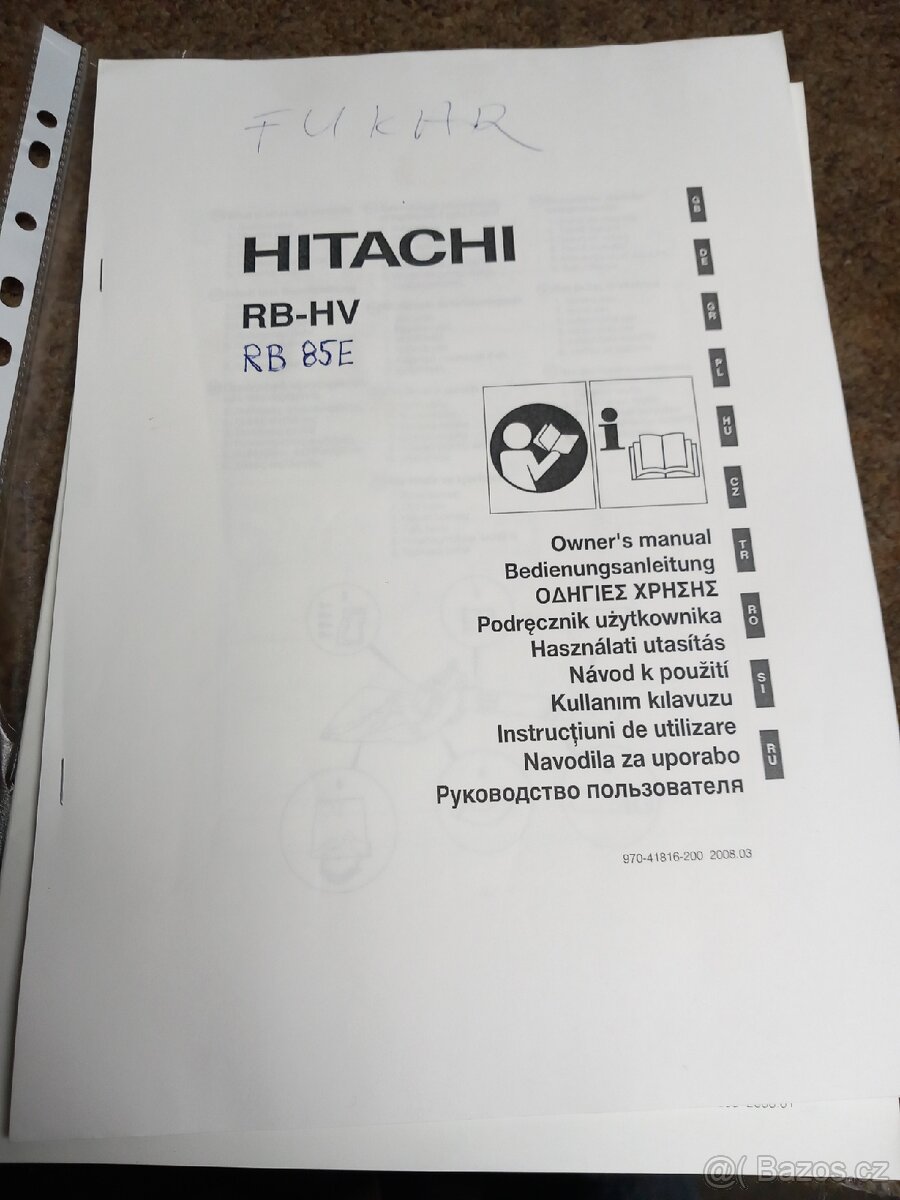 Fukar na listí a trávu HITACHI RB 85E. - 7