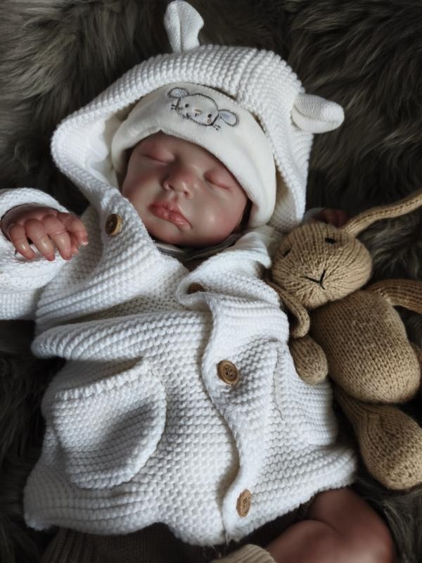 Pletený kabátek s oušky - 7