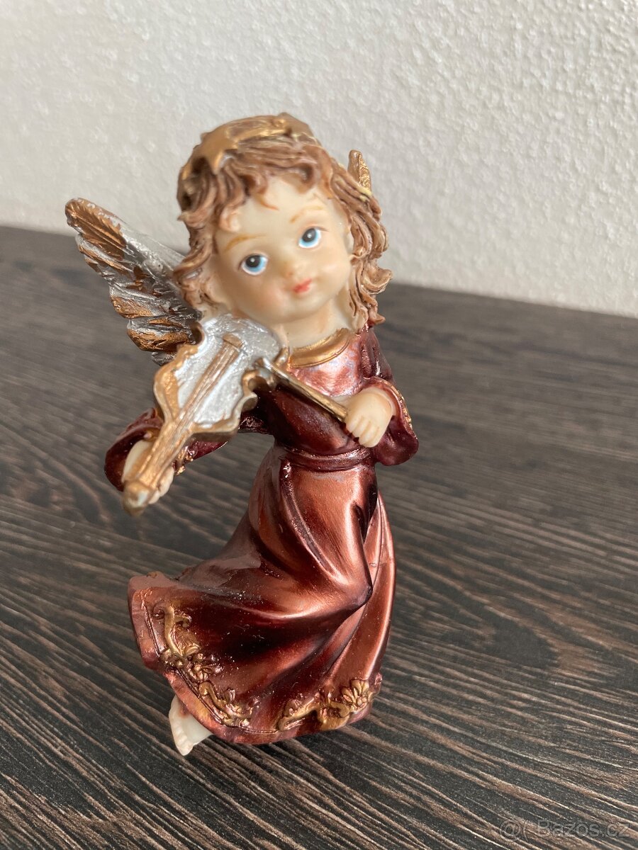 Luxusní set porcelánových 🎄 vánočních andělíčků 🔔 zvonečků - 7