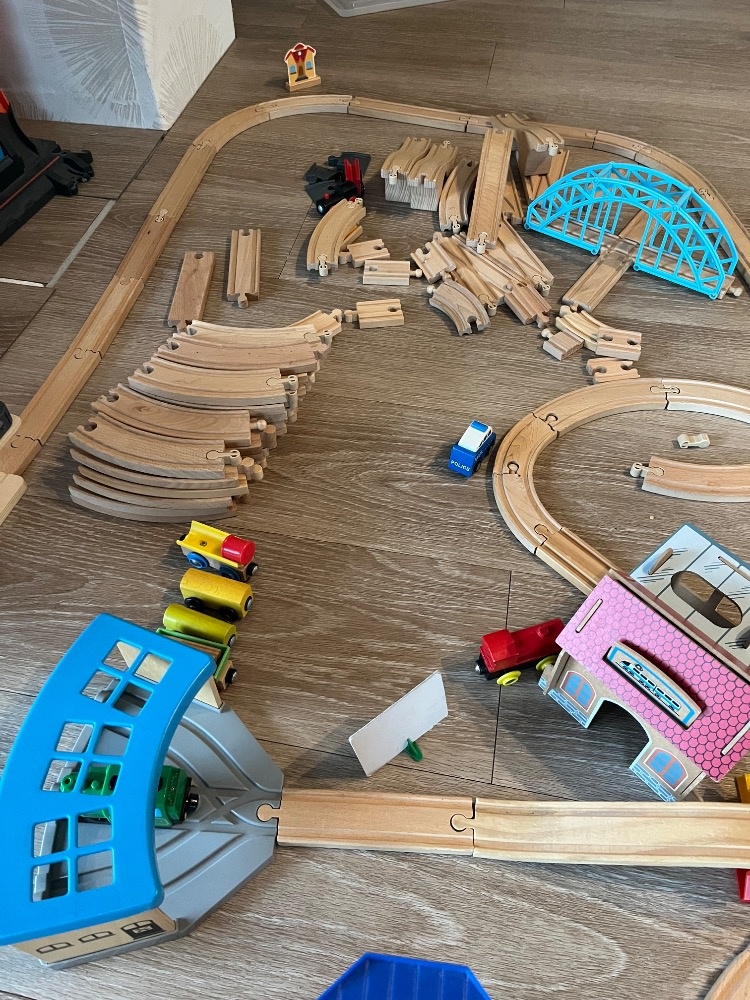 Dřevěná vláčkodráha - elektrická mašinka - 7