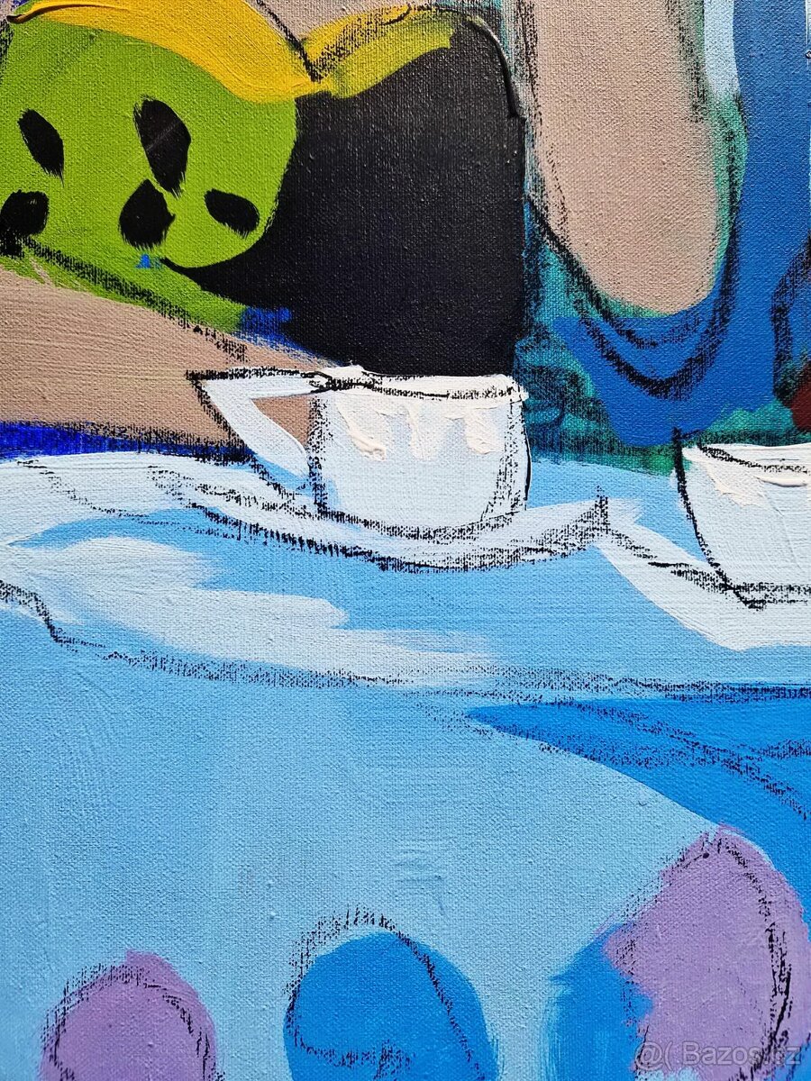 ISAAC MAIMON - Tea Time 1 (Unikat - olejomalba) figurativne - 7