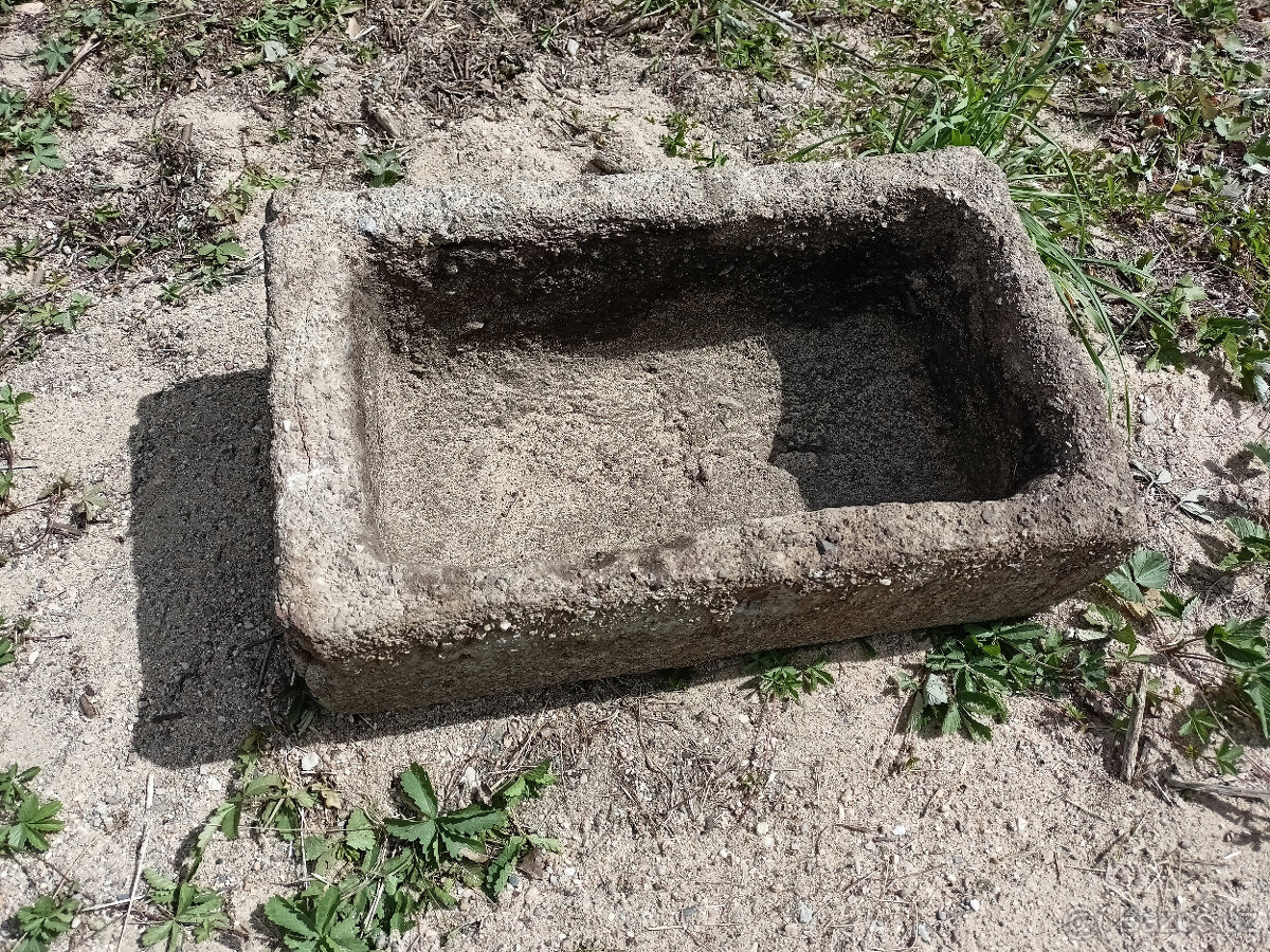 Betonový žlab, koryto, květník, nádoba, dekorace - 7