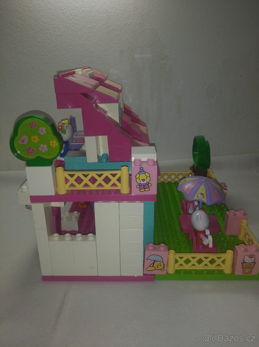 Hello Kitty velký domek se zahradou, stavebnice UNICO Plus - 7