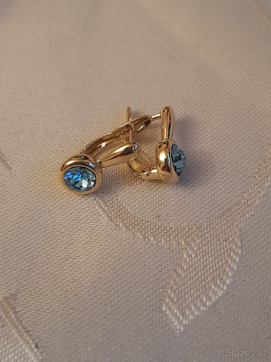 Luxusní pozlacené náušnice - 7