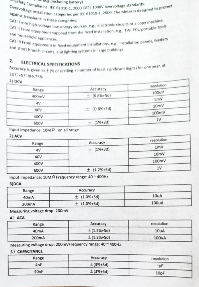 Multimetr ANENG A3002 tužkový 7in1 - 7