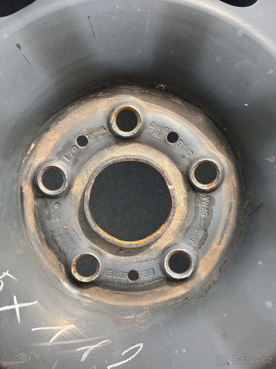 215/60 R16 5x112 |Originální sada plechových disků - 7