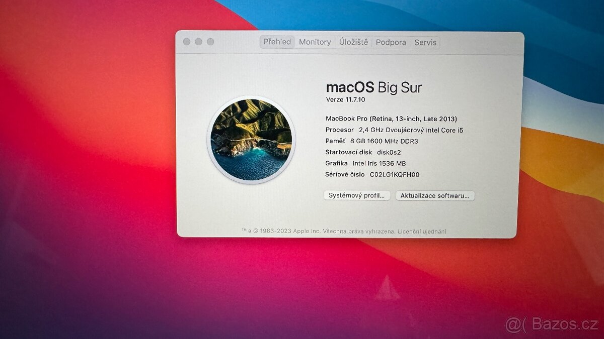 Apple MacBook Pro 13,3", i5, 8GB RAM, 250GB SSD - 7