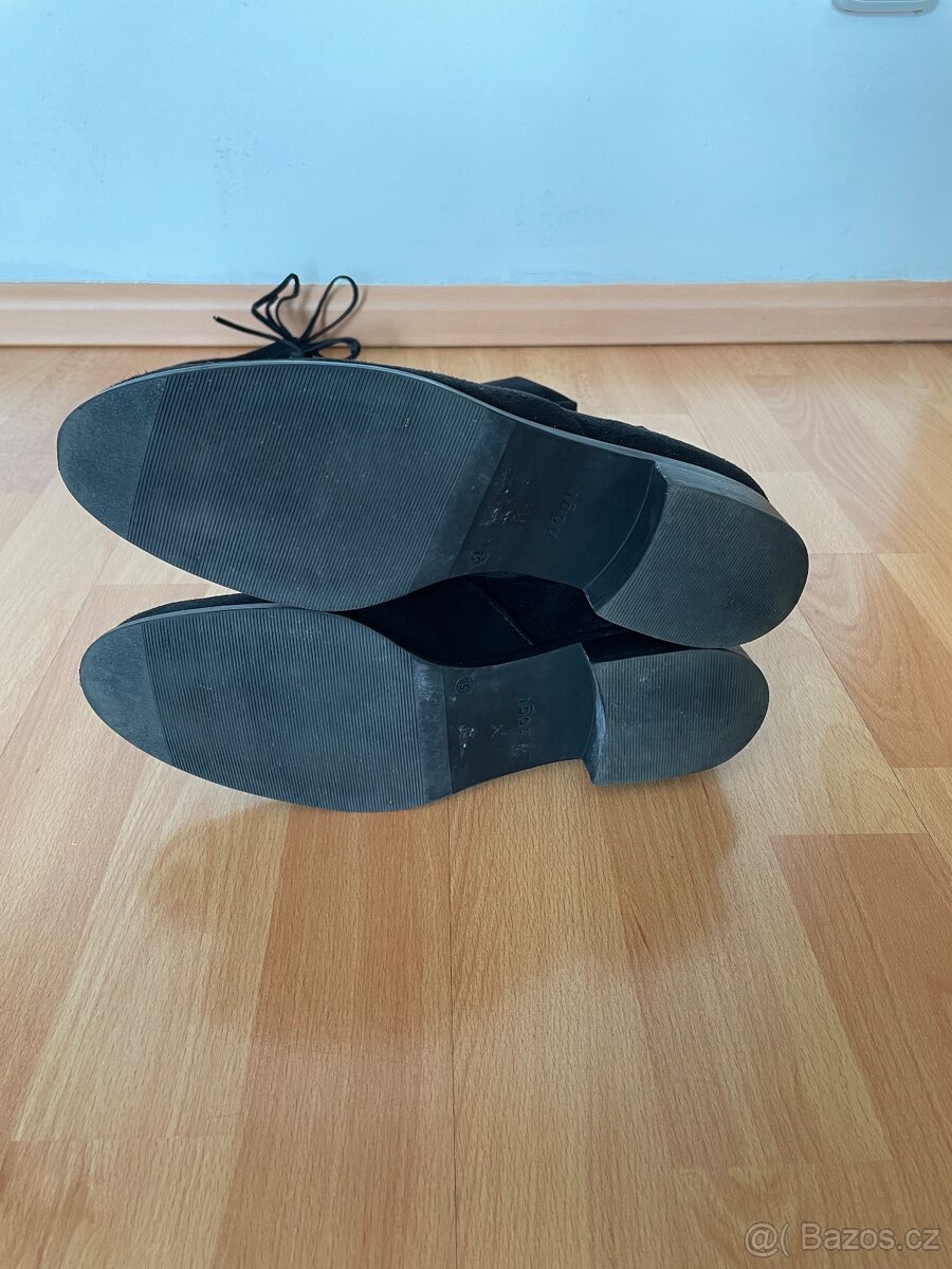 Černé textilní kozačky nad koleno Högl - 7