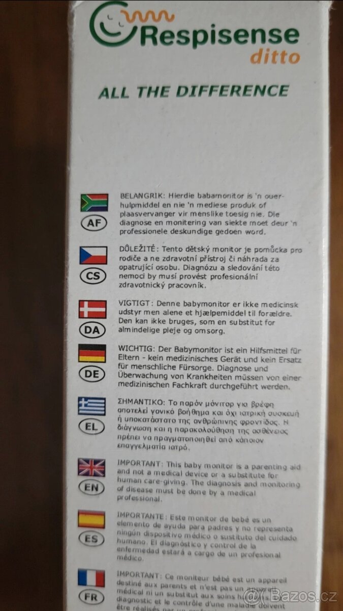 Monitor dechu Respisense Ditto, bezdrátový, přenosný - 7
