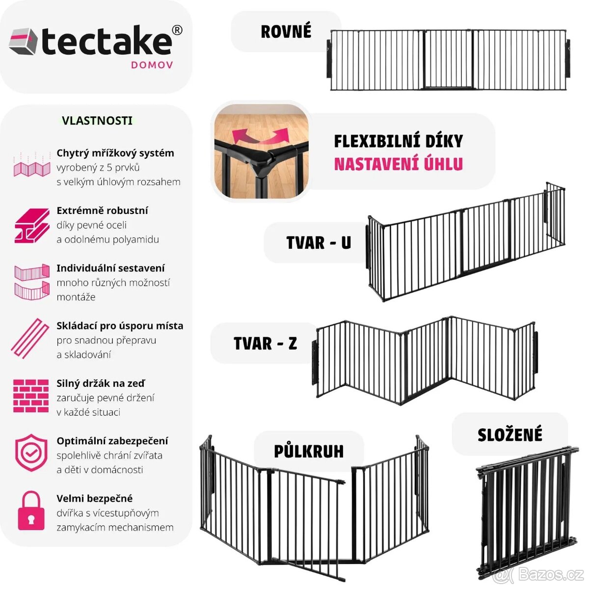 Bezpečnostní zábrana ke krbu, ke schodům Agni - 7