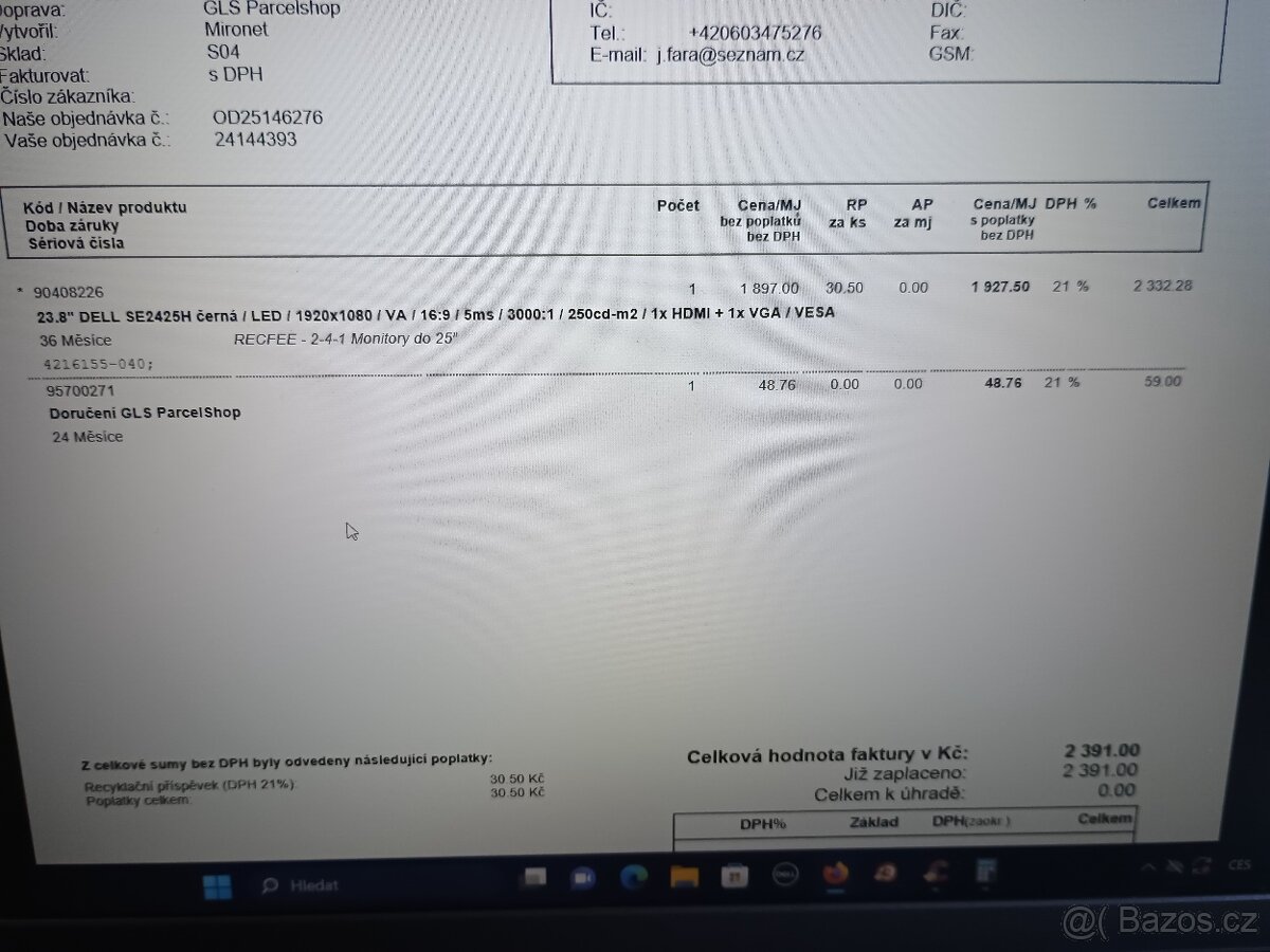 Monitor Dell 24 - 7