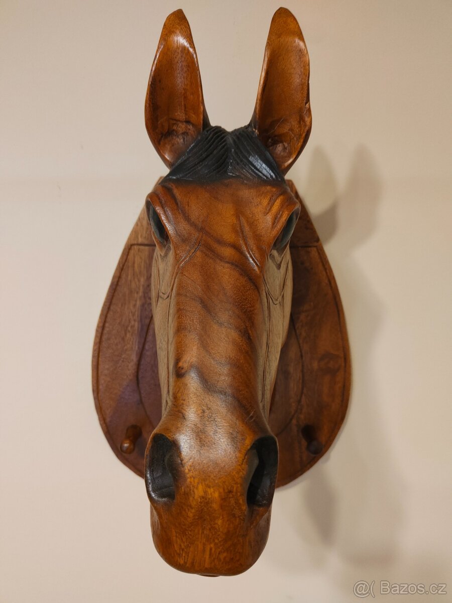 Drevený záves konskej hlavy - 7