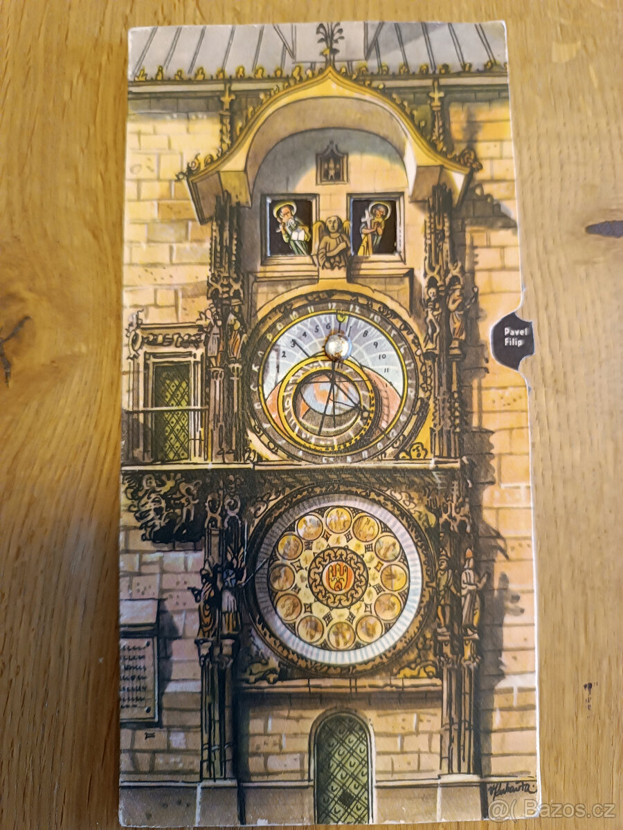 Vojtěch Kubašta 2x retro pohlednice staré leporelo - 7