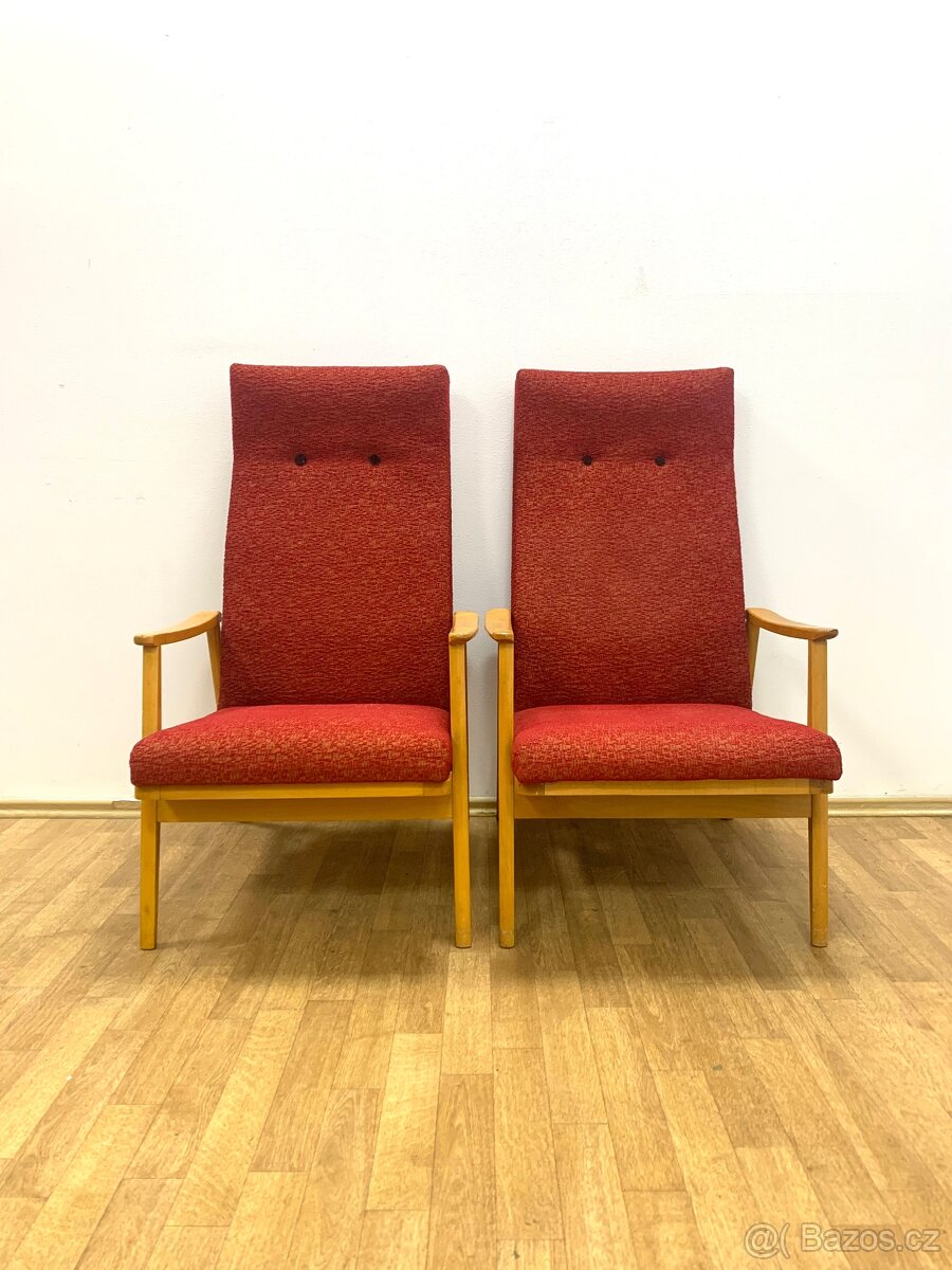 Retro kŕesla TON 60. léta polohovací - 7