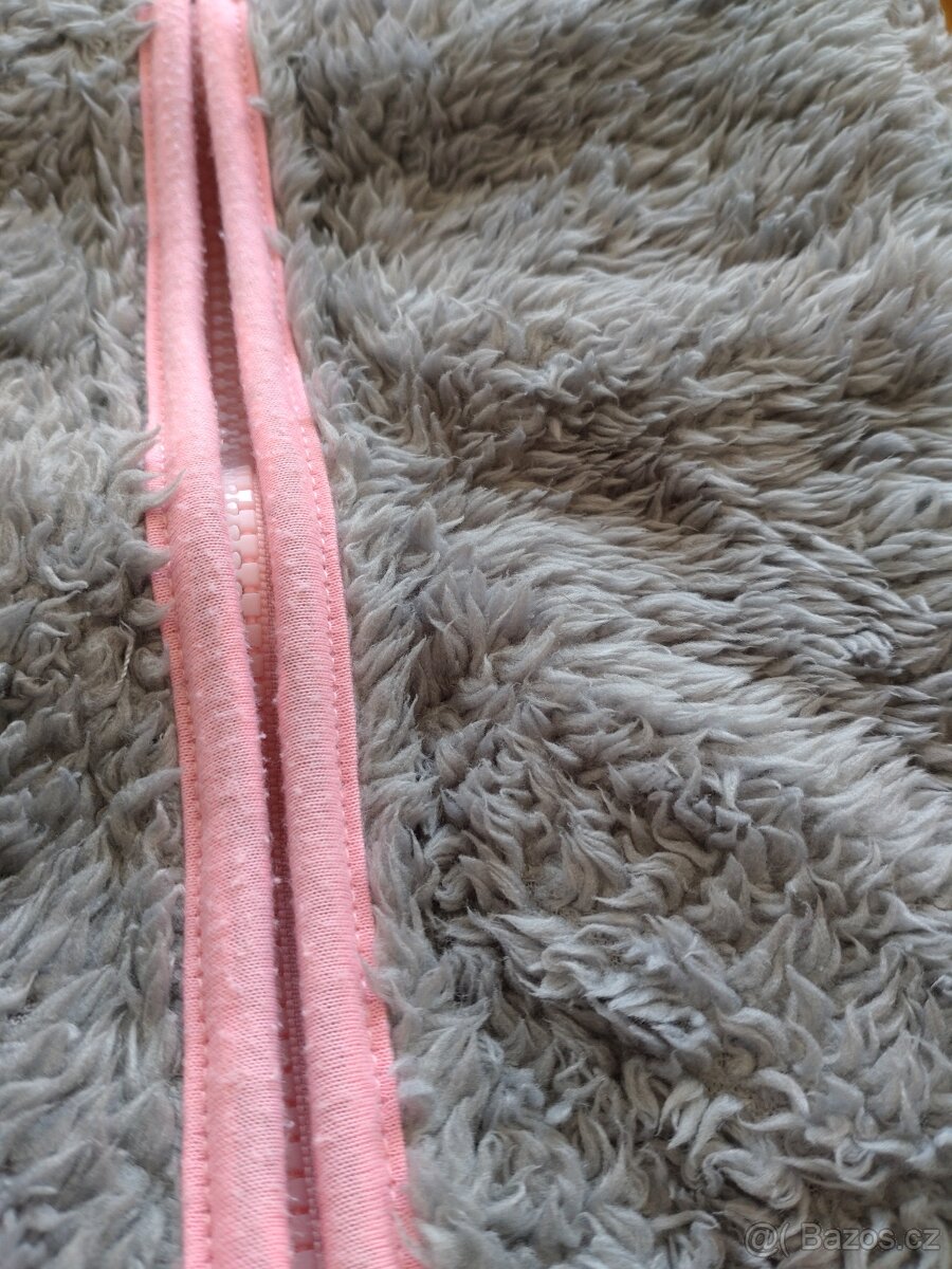 Zimní kombinéza šedá chlupatá (80) - 7