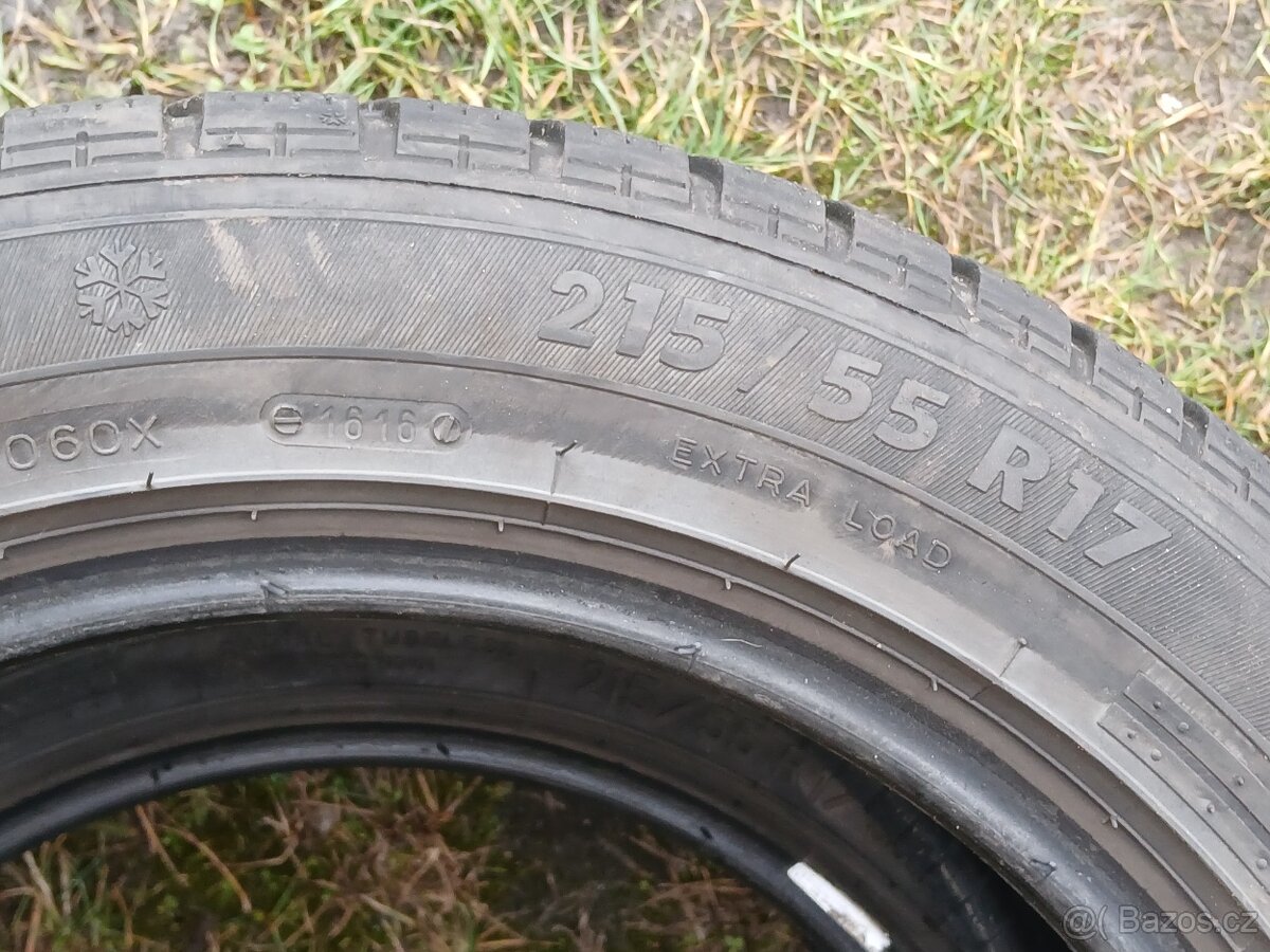 215/55 R17 zimní 6,5mm 4 kusy. - 7