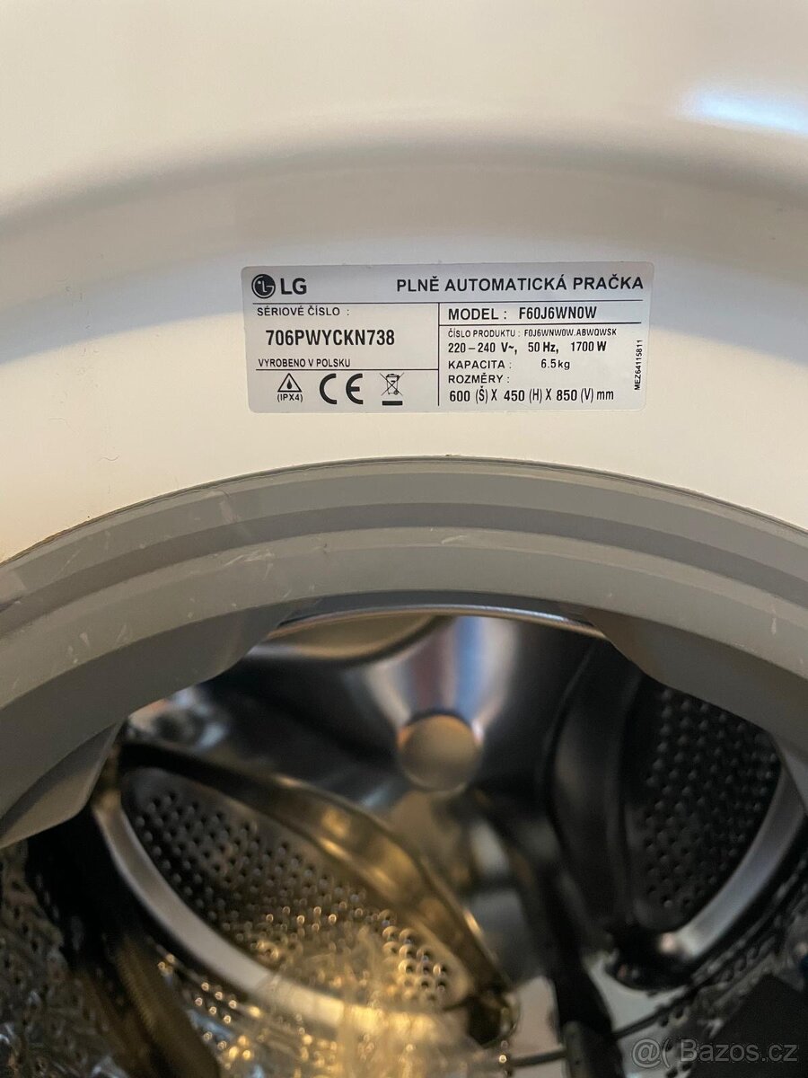 Pračka LG, slim 6,5 kg, A+++, tichá, 3990 Kč. - 7