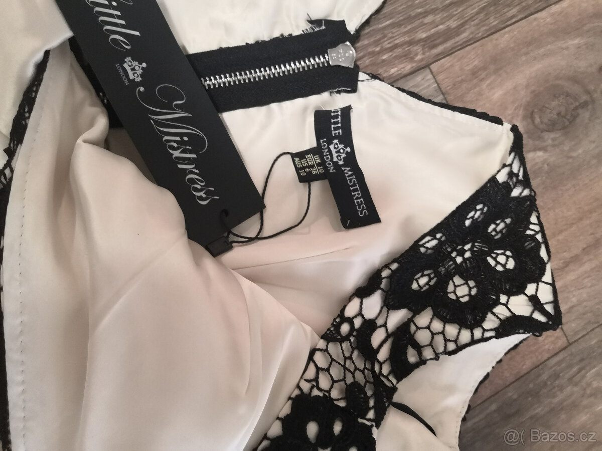 Krátké společenské šaty s krajkou - 7