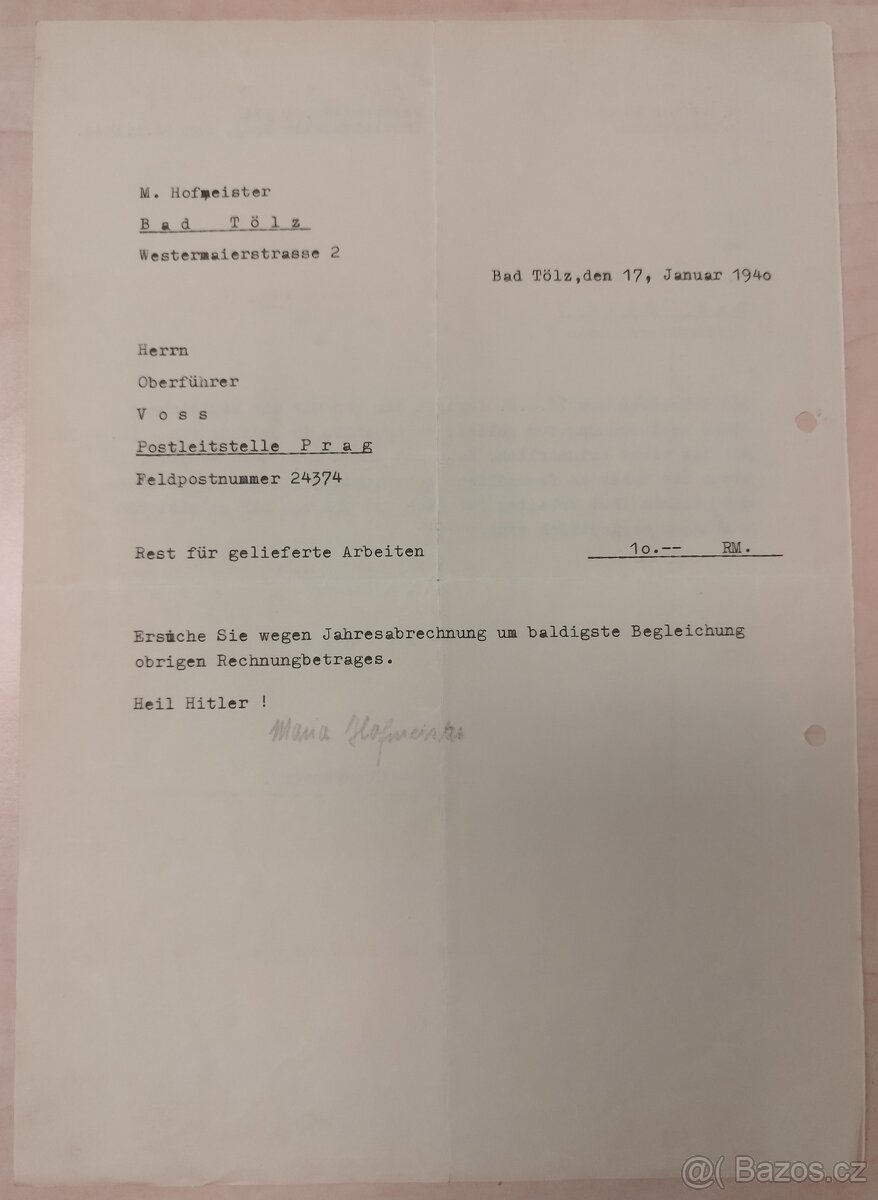 DOKUMENTY PO GENERÁL SS BERNHARD VOSS 3 - 7