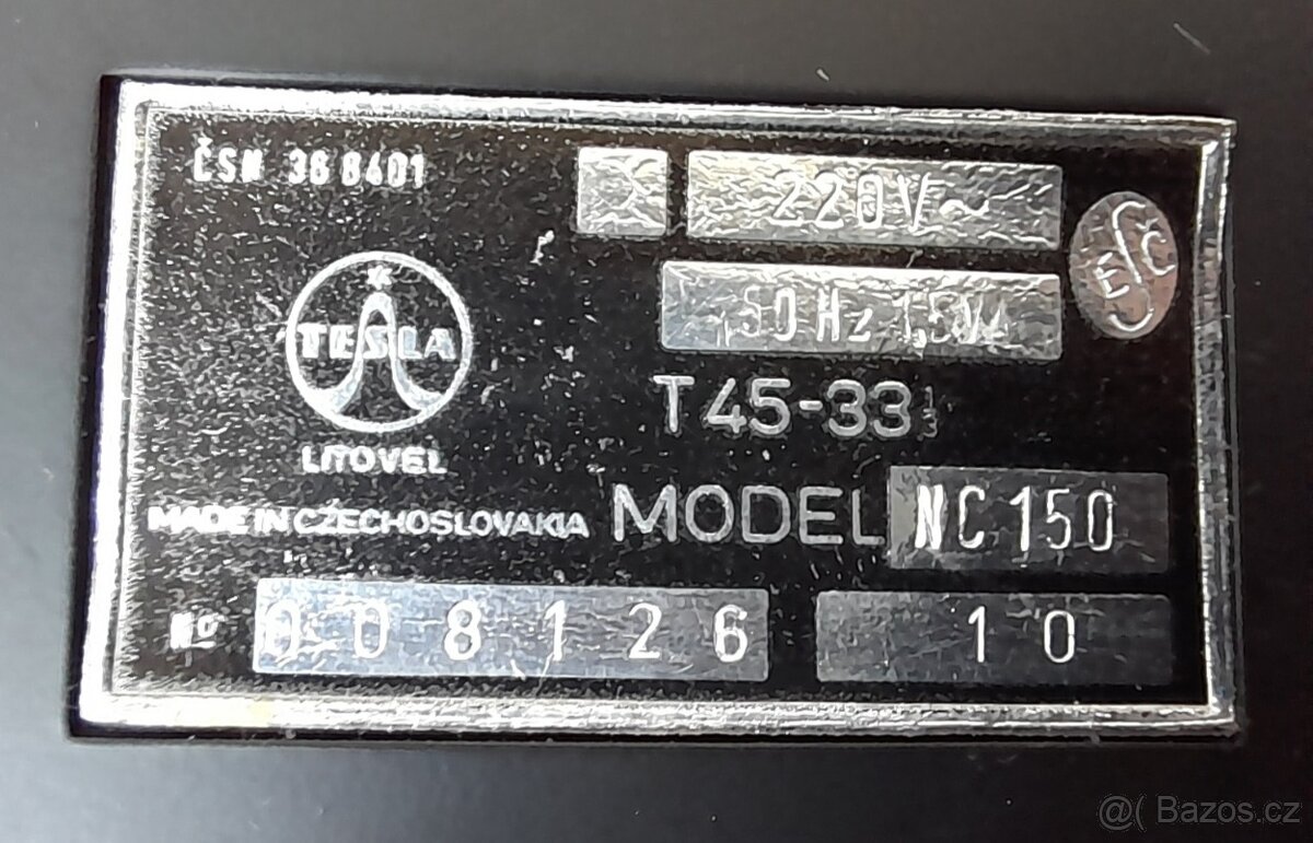 Starý starožitný gramofon Tesla Jihlava - 7