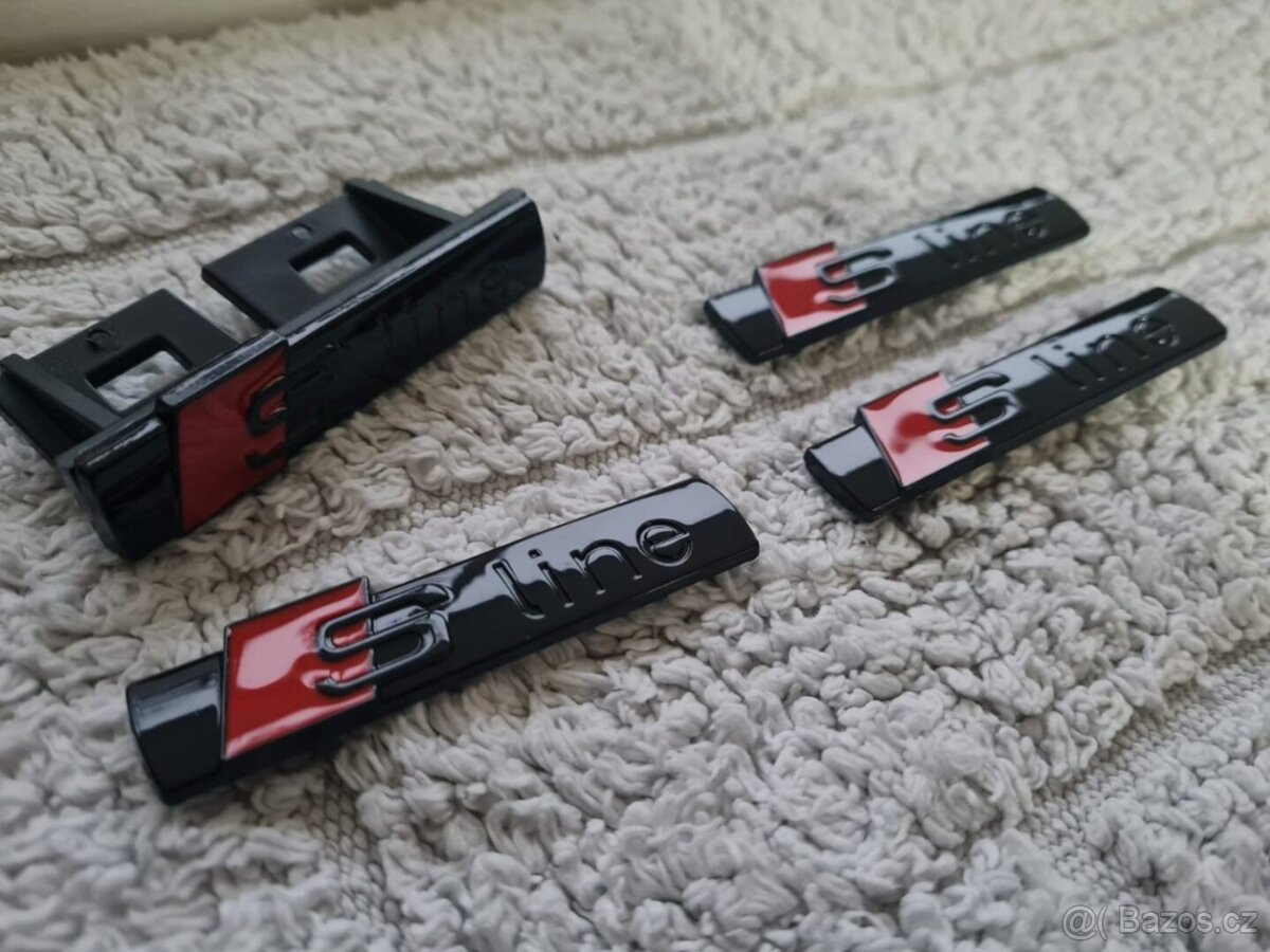 Cierne a sive Napisy S-LINE pre AUDI - 7