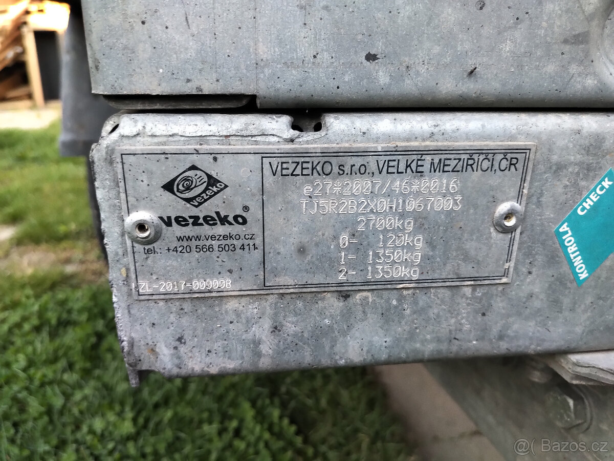 Dvounápravový sklopný vozík Vezeko - 7