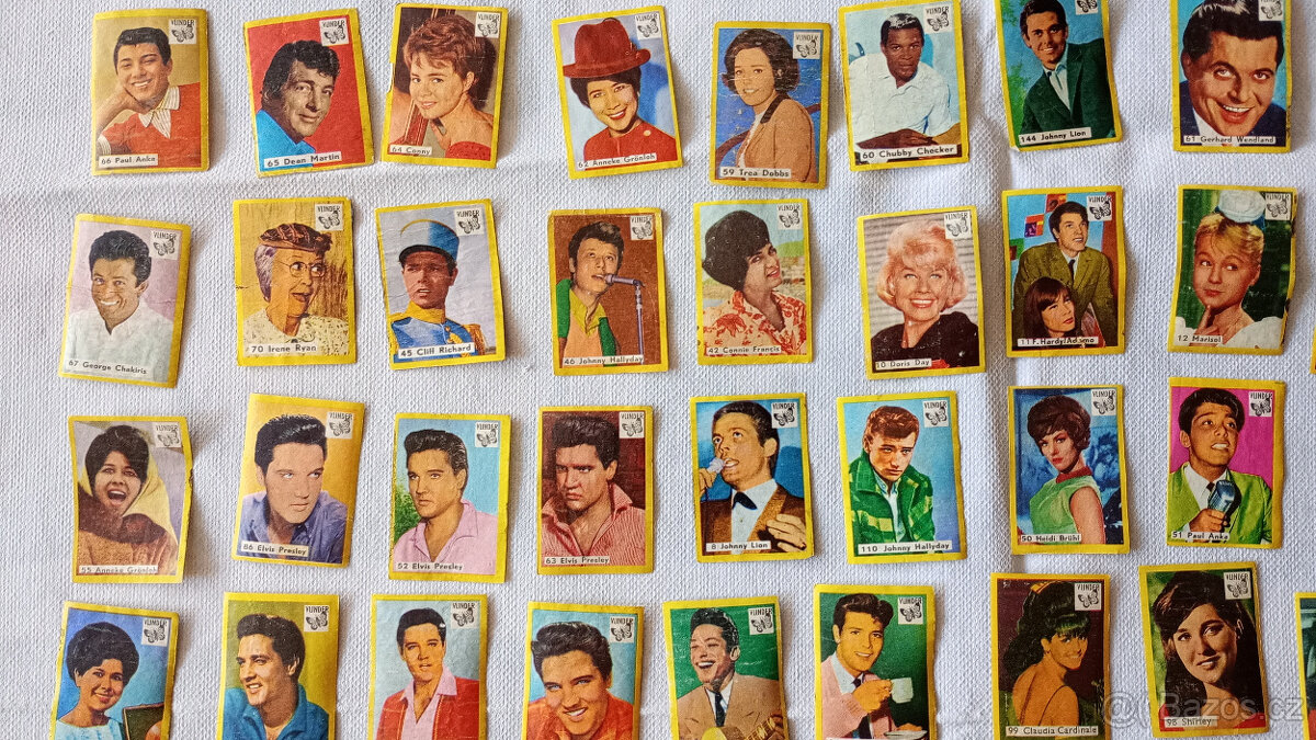 Sada 145 zápalkových nálepek 1966 – filmové hvězdy - 7