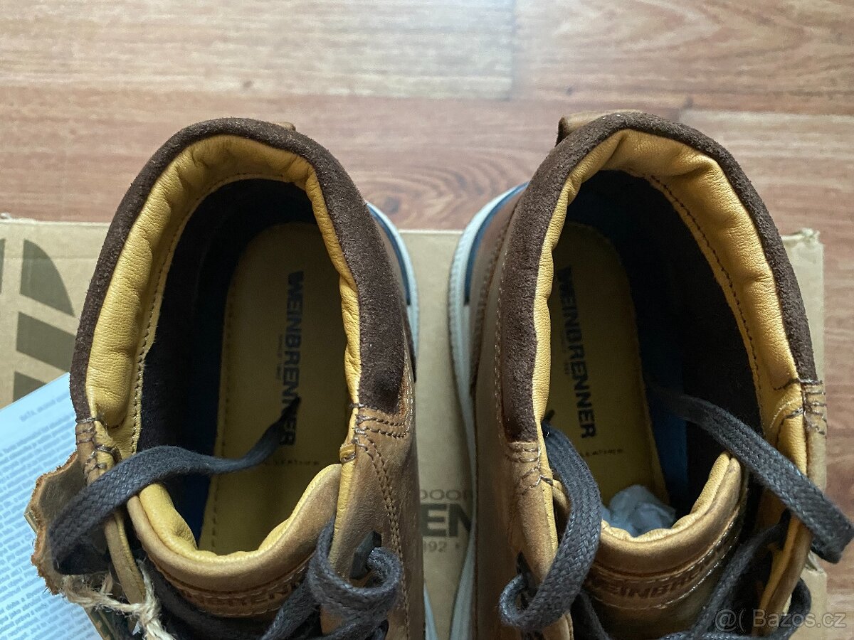 Nové pánské kožené podzim./zimní boty Weinbrenner - č. 42 - 7