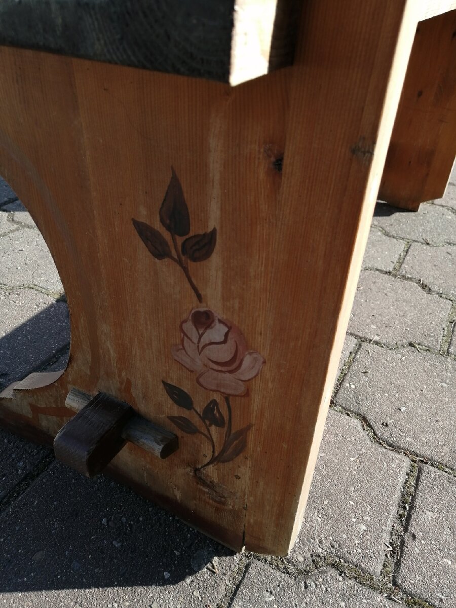 Lavice "U" selský motiv + karetní stolek - 7