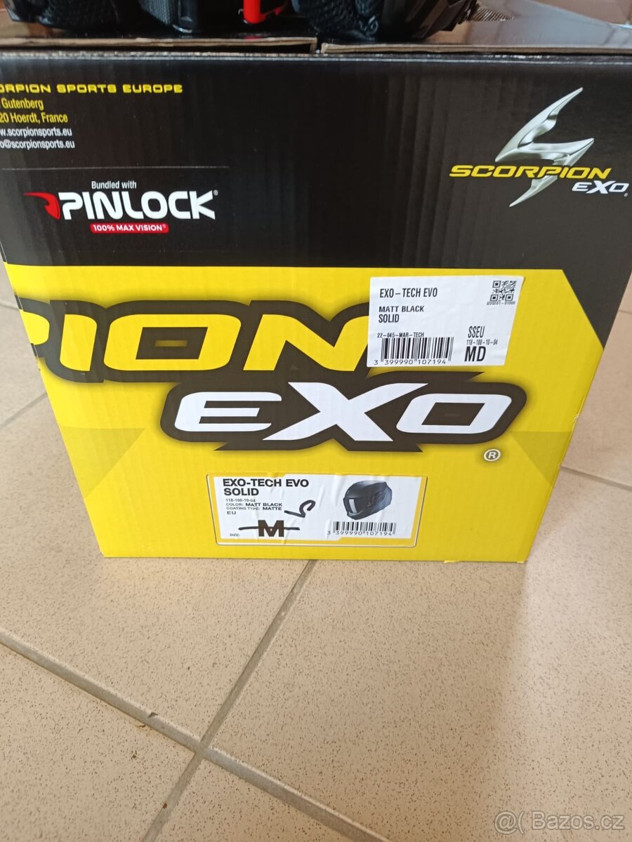 Motocyklová přilba Scorpion EXO -TECH EVO solid černá - 7
