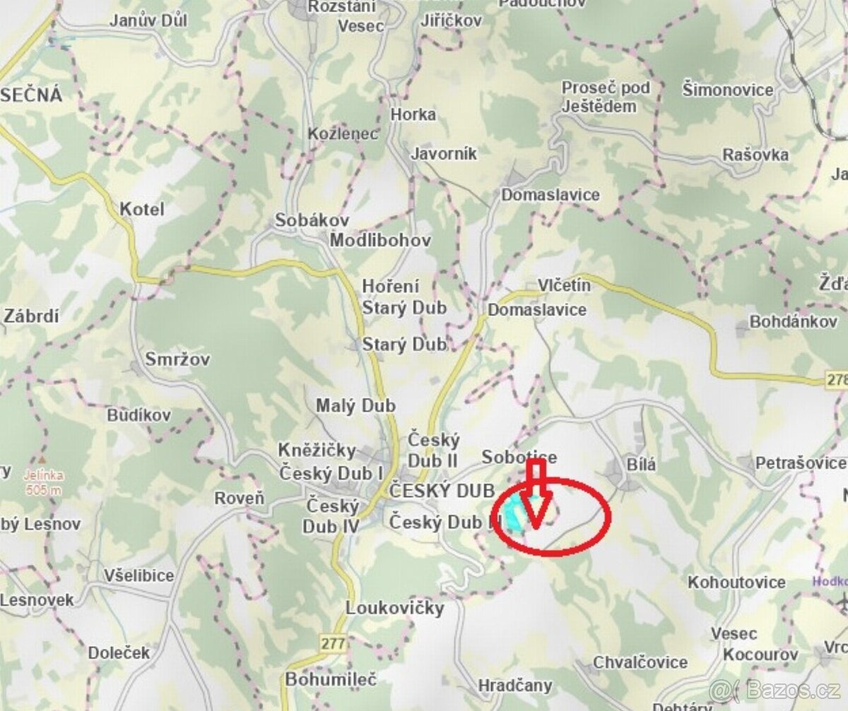 Prodám pozemky v katastrálním území Český Dub - louky - 7
