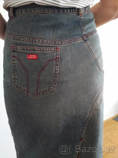 MISS SIXTY originál luxusní RIFLOVÁ SUKNĚ XS/S - 7