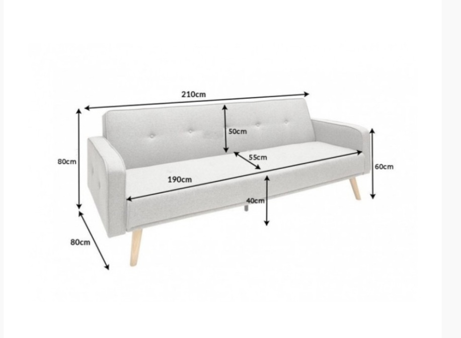 Bílá rozkládací sedacka Regor - 7