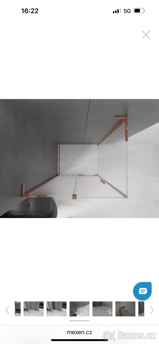 Sprchový kout 90x70 měděný,Nový - 7