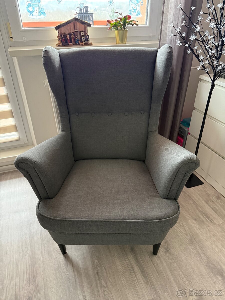 IKEA křeslo ušák STRANDMON - 7