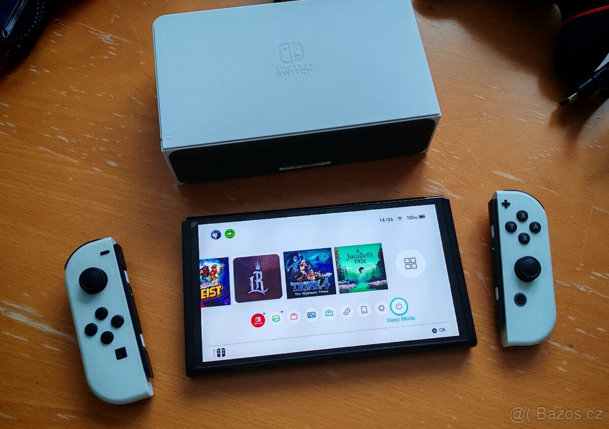 Nintendo Switch OLED + příslušenství + hra - 7