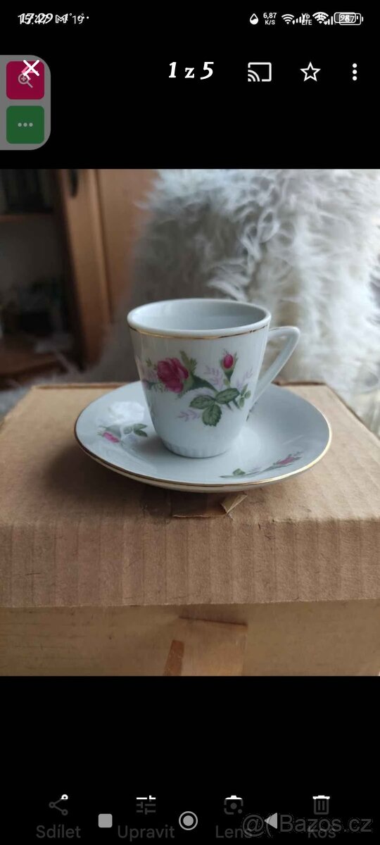 Porcelánové retro sady mix - 7